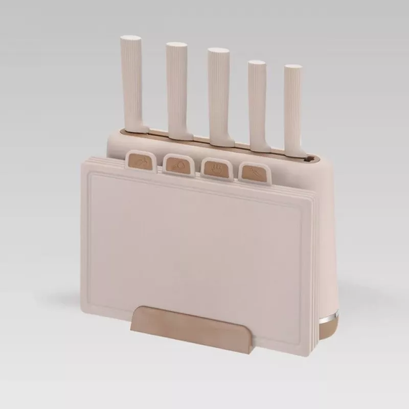 Maestro MR-1412-BEIGE nažu komplekts ar bloku + griešanas dēļu komplekts Bēšs