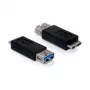 USB 3.0-A FM uz micro USB 3.0-B M adaptera pārveidotājs DeLOCK 65183