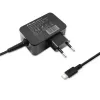 QOLTEC 51024 — Universāls iekštelpu maiņstrāvas lādētājs, 65W PD, 20V/3.25A, 1.2m kabelis, melns