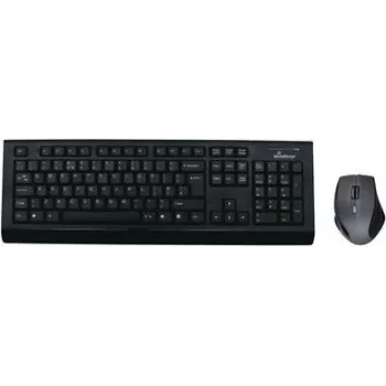 MediaRange MROS104 - tastatūras un peles komplekts - bezvadu - QWERTY - GB - pelēks, melns (MROS104UK)