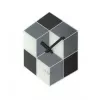 NeXtime klok 8171 Cubic, 43.5x37 cm, pie sienas stiprināms, Melns/ Balts/ Pelēks