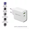 Qoltec 51718 Lādētājs | 45W | 5-20V | 2,4-3A | USB Type-C PD | USB | Balts