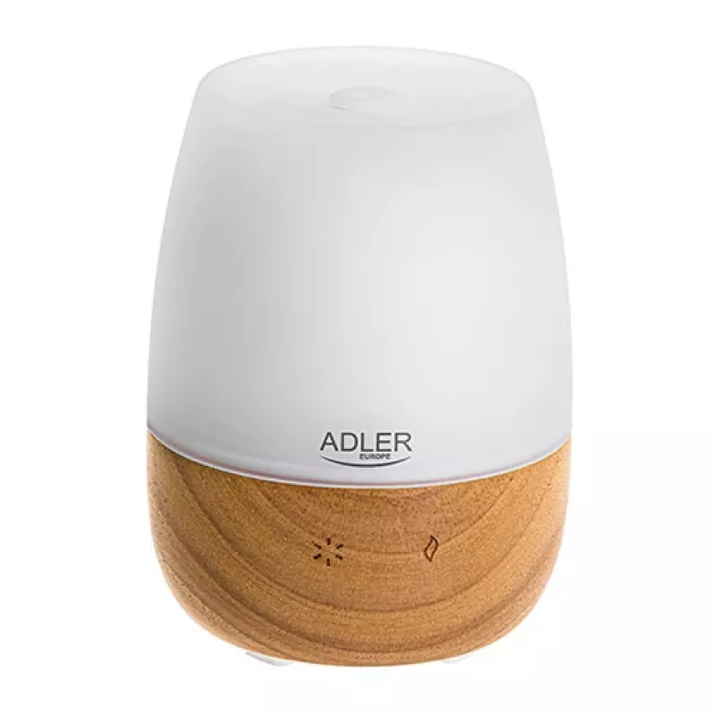 Aroma difuzors Adler AD 7967 — ultraskaņas, telpām līdz 25 m², brūns/balts