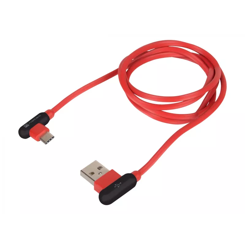 USB kabelis NATEC NKA-1201 USB 2.0 1m USB A USB C Melns Sarkans