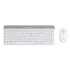 Logitech Slim Wireless Combo MK470 - Tastatūras un peles komplekts - Bezvadu - 2,4 GHz - Spāņu - Baltā krāsā (920-009199)