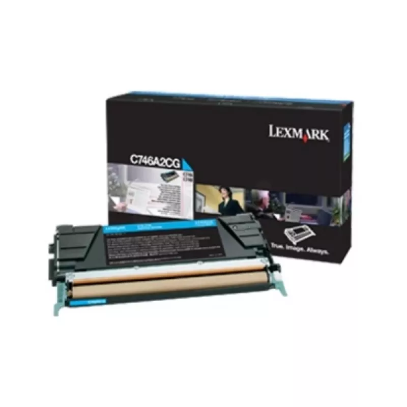 Korporatīvais tonera kārtridžs Lexmark C746 C748 7K PGS ciāna krāsā