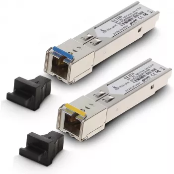 SFP WDM optisko raiduztvērēju pāris Extralink 1.25G 1310/1550nm vienmoda 3km SC DOM