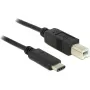 USB kabelis DeLOCK 83601 USB 2.0 1m USB C USB B Melns