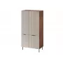 Skapis Cama Meble ALMERA Cama 5 90x52x185 cm, valrieksta rāmis, kašmira durvis, 6 plaukti