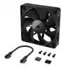 Corsair iCUE LINK RX140 ventilators, 14 cm, melns, 300–1700 RPM