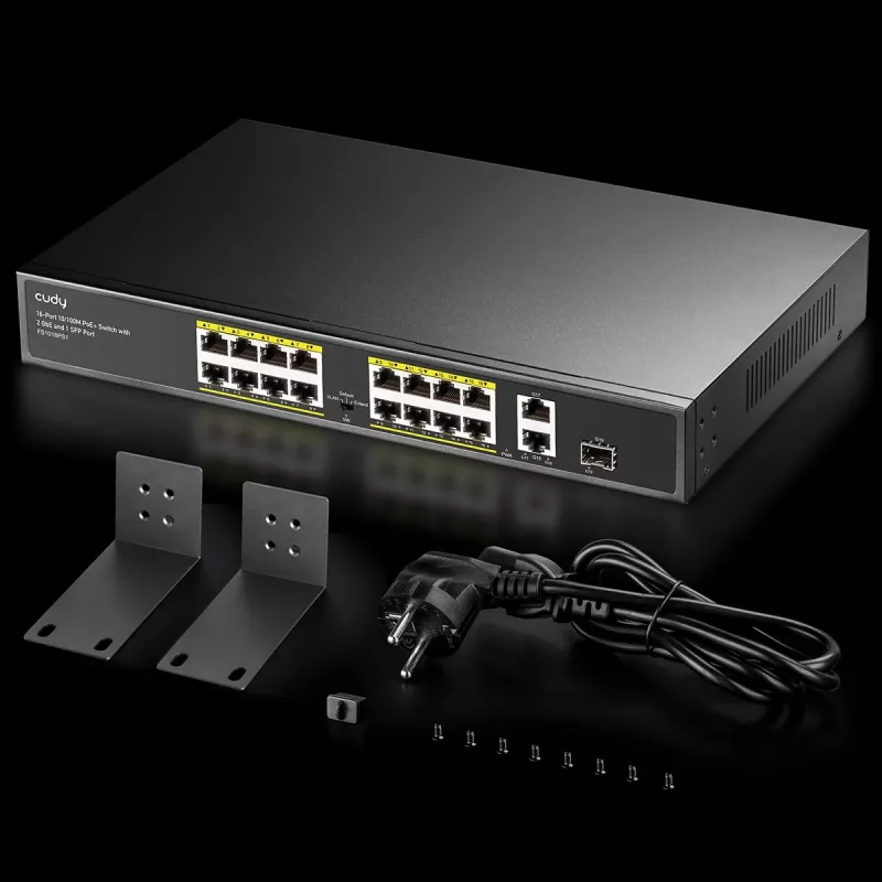 Cudy FS1018PS1 tīkla slēdzis ar 18 Fast Ethernet portiem un PoE