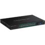 TRENDnet TI-RP262I - Industriālais - Slēdzis - pārvaldīts - 24 x 10/100/1000 (PoE+) + 2 x SFP - montējams statīvā - PoE+