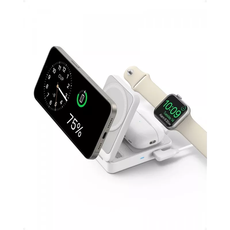MagGo 3-in-1 15W salokāms balts EU