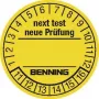 Benning pārbaudes uzlīmes 300 gab. ierīču testerim 756212 (Ø) 30 mm Nākamā pārbaude (756212)