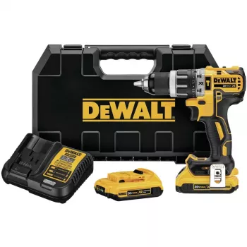 Bezvadu urbjmašīna DeWalt DCD796D2-QW 18V Li-Ion, 2x2Ah, bezatslēgas 13 mm patrona, triecienrežīms, 1,6 kg