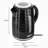 NELO tējkanna, tilpums 1,7 l, jauda 2000 W, melna