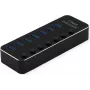ROLINE USB3.2 Gen1 centrmezgls, 7x A, pieslēgvietas atsevišķi pārslēdzamas (14.02.5057)