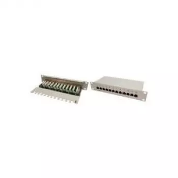 Patch Panel Desktop - Patch Panel - CAT 6 - STP - RJ-45 X 12 - Pelēks, RAL 7035 -