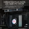 Daudzfunkcionāls šķidruma dzesētājs Corsair Nautilus 240 RS LCD 12 cm Melns