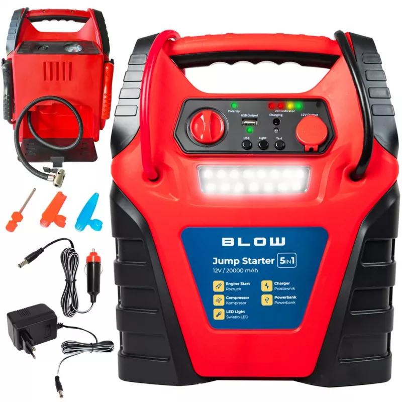 Jump Starter kompresora taisngriezis 5in1