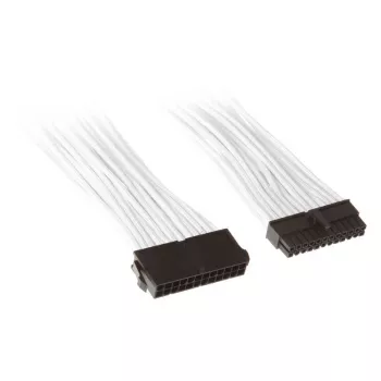 SilverStone PP07-MBW - barošanas pagarinātāja kabelis - ATX, 24 kontakti (M) - ATX, 24 kontakti (F) - 30 cm - balts (SST-PP07-MBW)