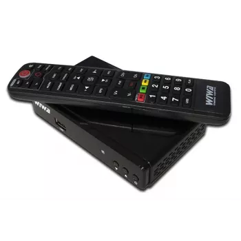 Set-top uztvērējs WIWA 2_275294 H.265 DVB-T/DVB-T2 HD, 1 uztvērējs, 470–860 MHz, HDMI 1.3, USB 2.0, SCART, melns