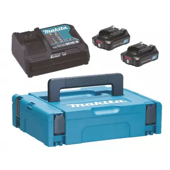 MAKITA BAROŠANAS KOMPLEKTS 12V 2x2,0Ah (BL1021Bx2+DC10SB) MAKPAC