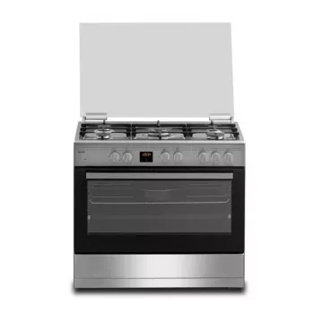 Gāzes-elektriskā plīts MPM MPM-93-KGM-33 90 cm nerūsējošais tērauds, energoefektivitātes klase A