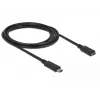 USB kabelis DeLOCK SuperSpeed USB 3.2 Gen 1 2m USB C melns