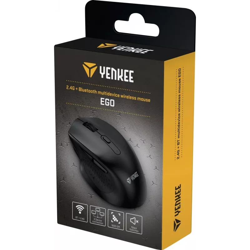 Bezvadu pele YMS 2050BK EGO Optic 1600DPI DUAL WL+B