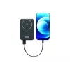Port Designs 907005 10000 mAh bezvadu uzlādes ārējais akumulators, melns