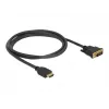 Video kabeļa adapteris DeLOCK 85653 1,5 m HDMI Type A DVI melns