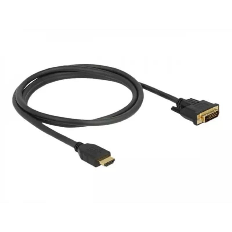 Video kabeļa adapteris DeLOCK 85653 1,5 m HDMI Type A DVI melns