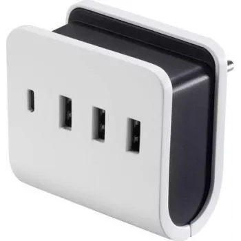 VOLTCRAFT VC-11374055 USB lādētāja kontaktligzda izejas strāva (maks.) 4.8 A 4 x USB, USB-C™ ligzda (VC-11374055)