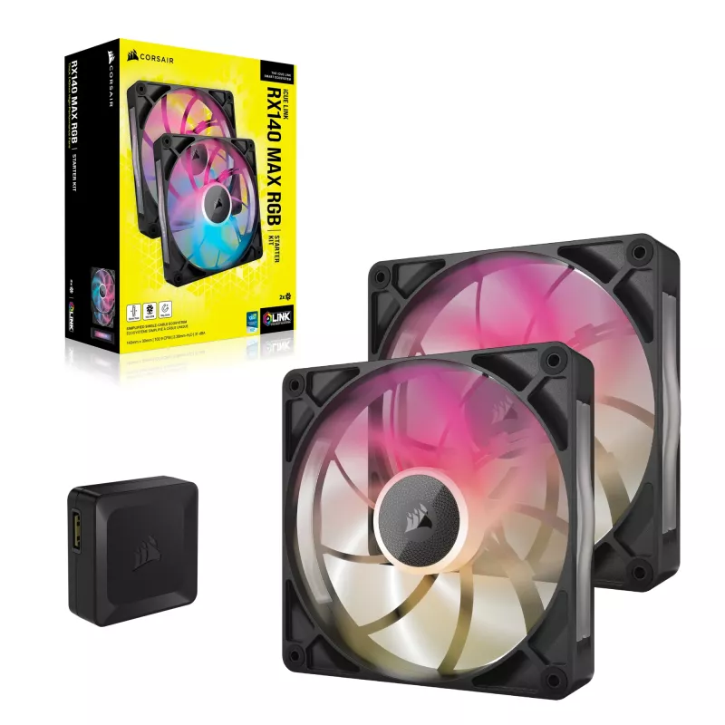 Korsāra iCUE LINK RX140 MAX RGB ventilators