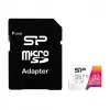 MicroSDHC zibatmiņa Silicon Power 32GB UHS‑I Class 10 (Lasīšana 100 MB/s) ar adapteri, rozā