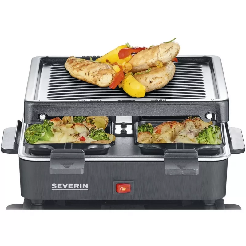 Severin Mini Raclette Grill 4 mazas nepiedegošas pannas 600 W