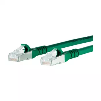 METZ CONNECT komutācijas kabelis S/FTP Cat.6A zaļš 1,0 m