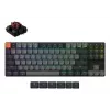 Mehāniskā tastatūra Keychron K1X-B3 — 80% formas faktors, USB + Bluetooth, angļu QWERTY, 87 taustiņi, RGB, pelēka