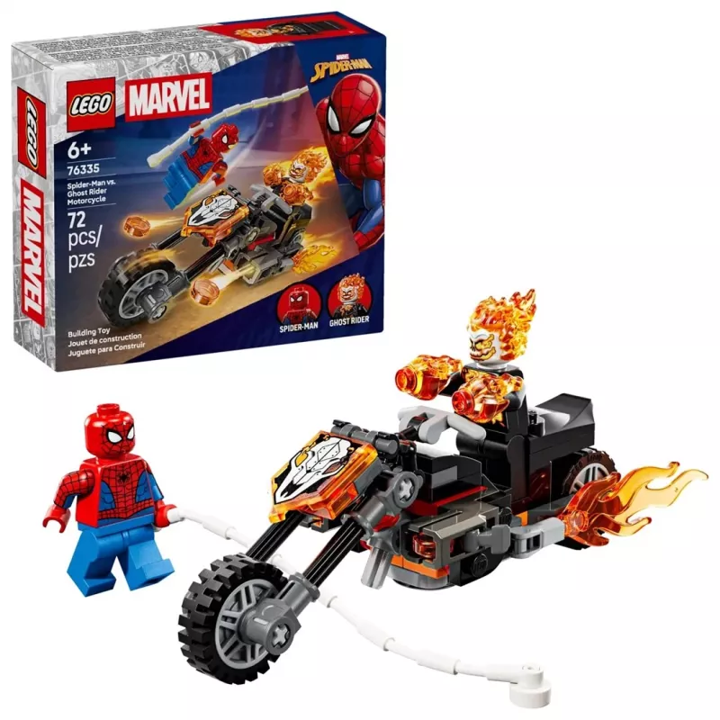 LEGO MARVEL 76335 Zirnekļcilvēks pret Spoku Braucēja motociklu