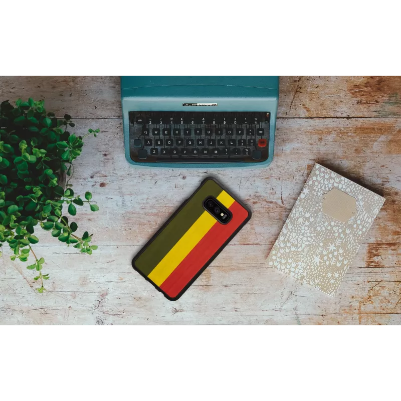 man and wood viedtālruņa maciņš Samsung Galaxy S10e, reggae melns aizsargapvalks