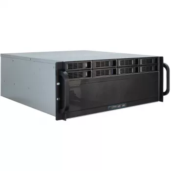 Servera korpuss Inter-Tech 4U-4408 Rack melns, sudrabains