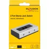 audio jack slēdzis 3,5 mm 2 pieslēgvietu manuāls divvirzienu, slēdzis pelēks/melns