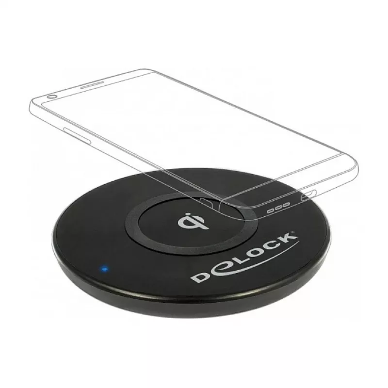 Iekštelpu lādētājs DeLOCK 65917 viedtālrunim, melns, USB