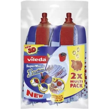 Grīdas mopu komplekts VILEDA SuperMocio 3x Action, 2 gab. daudzpaka, modelis 122615