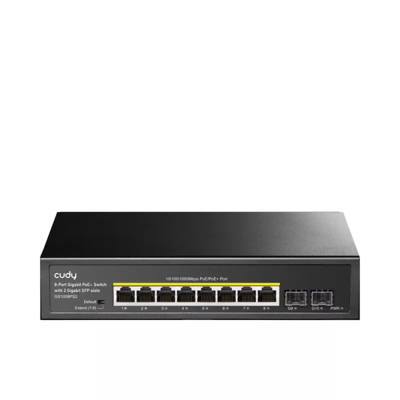 Nepārvaldāms slēdzis Cudy GS1008PS2 Gigabit Ethernet 8 Porti PoE