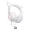 Austiņas Razer Kraken Kitty V2 vadu USB Type-A baltas — apkārtauss, galvas lente, 20–20000 Hz, 2 m kabelis