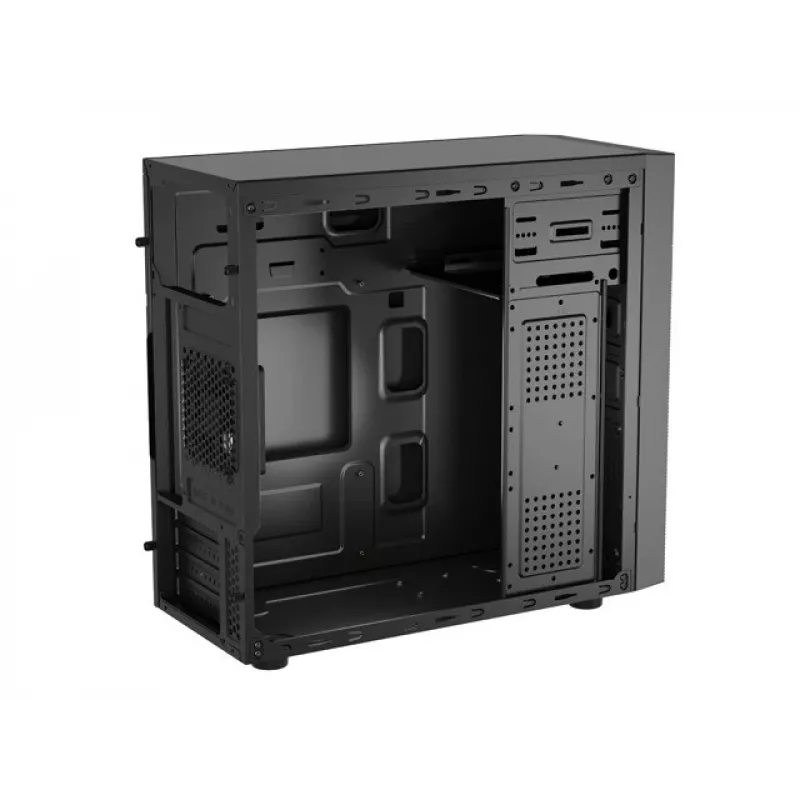 PC Case NATEC Helix Mini Tornis Melns — microATX/Mini-ITX, 3x3,5 collas + 5x2,5 collas, 33 cm GPU, USB-C/USB-A pieslēgvietas