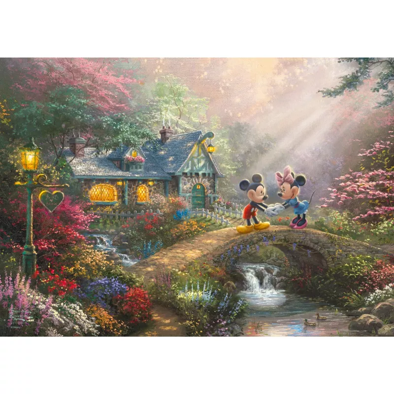 Thomas Kinkade Studios: Mickey & Minnie in the Nostalgia metāla kārba, 500 gabalu mozaīka