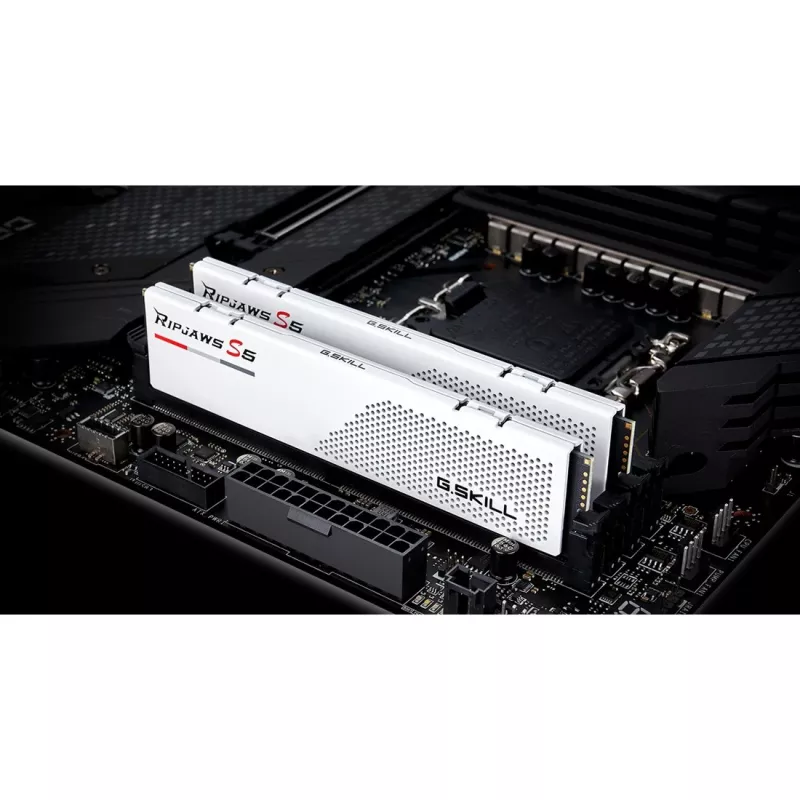 DIMM 64 GB DDR5-5600 (2x 32 GB) Dual-Kit, atmiņa balta, F5-5600J3636D32GX2-RS5W, Ripjaws S5, INTEL XMP